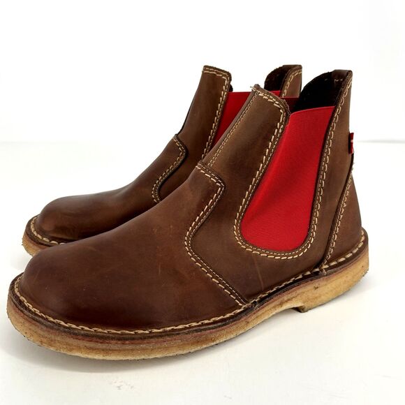 Duckfeet ROSKILDE Chelsea Boots Cocoa/Red EU SIZE 41 (US 8.5) NIB main image 12